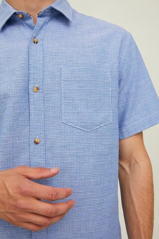 JACK & JONES Regular fit Button Up Shirt 'Rabel' in Blue