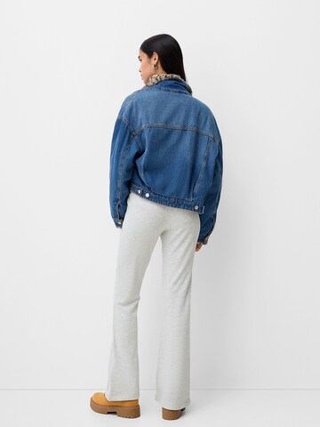 Bershka Flared Trousers in Grey