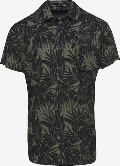 KOROSHI Overhemd in de kleur Kaki / Zwart, Productweergave