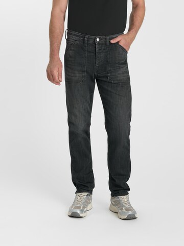 Le Temps Des Cerises Regular Jeans in Zwart: voorkant