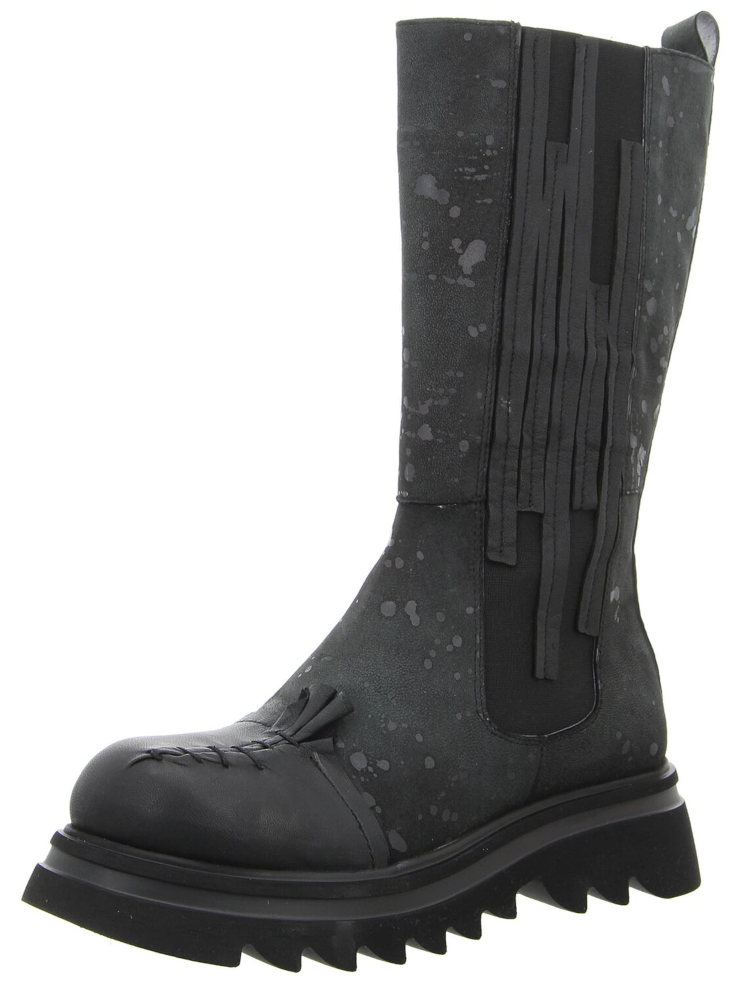Papucei Boots 'Damen Stiefel PERRY BLACK BLUE Echt Leder in blau' in Blue: front