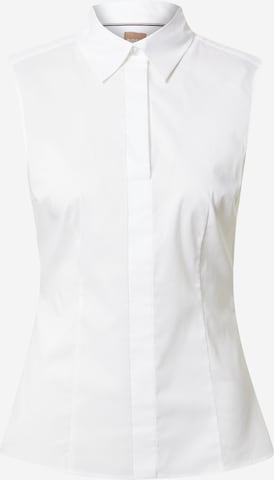 Camicia da donna 'Bashivah' di BOSS Black in bianco: frontale