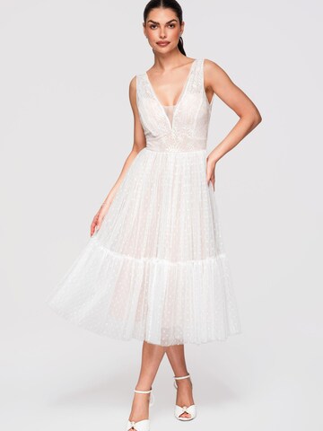 Ombre Dress in White