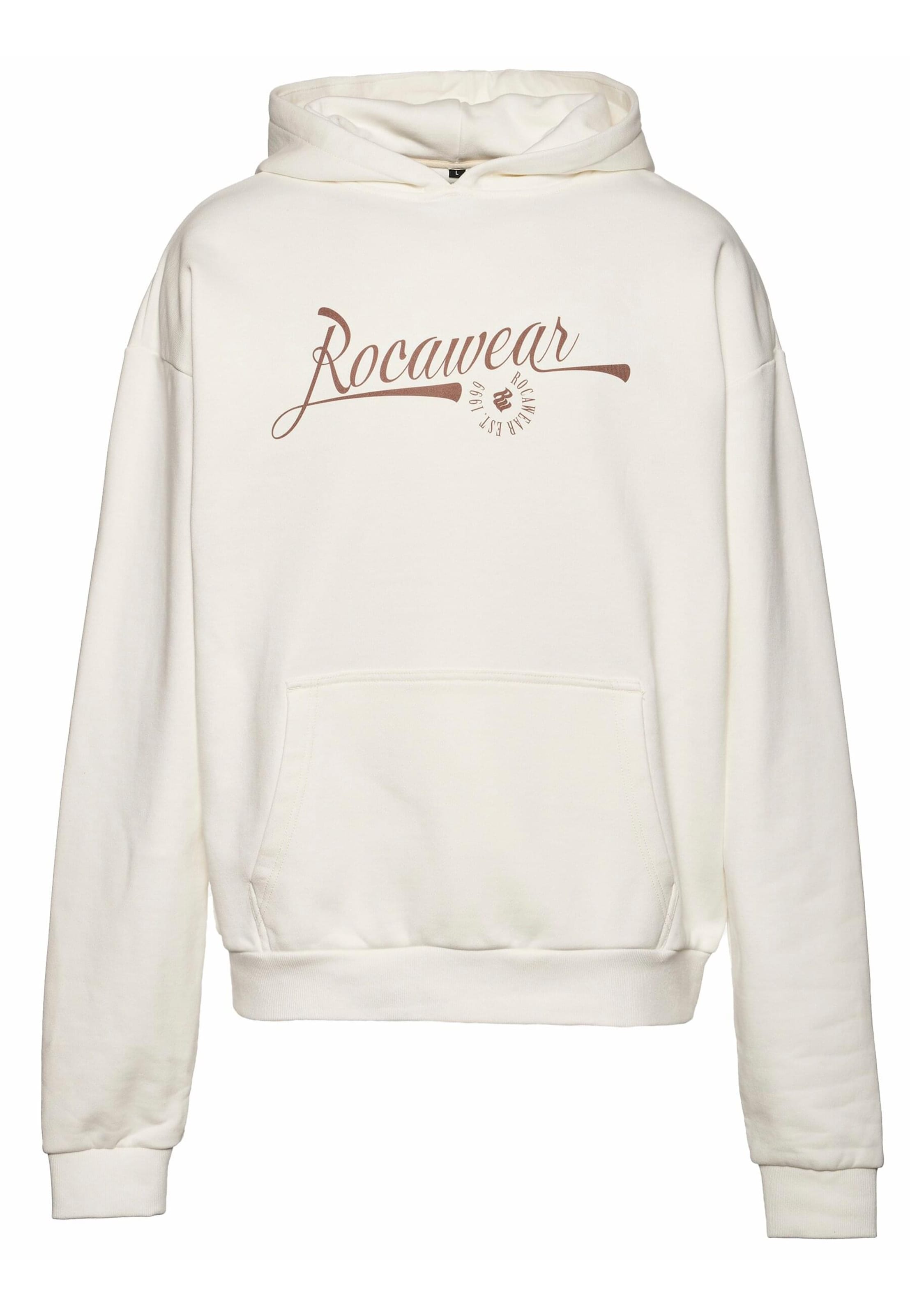 ROCAWEAR Sweatshirt 'Rocroc' in White: front