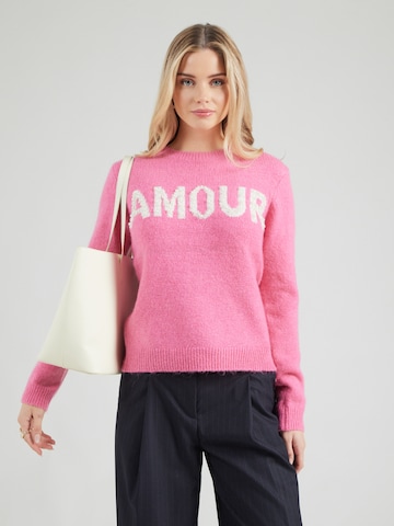 JDY Sweater 'JDYAMOUR' in Pink: front