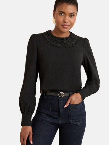 love & roses Blouse in Zwart: voorkant