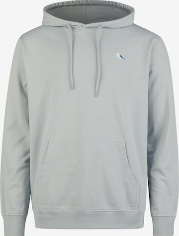 Cleptomanicx Sweatshirt 'Hooded Embro Gull 2' in Blue: front