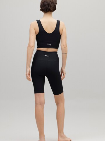 Hey Honey Skinny Leggings 'Biker Ribbed' in Zwart