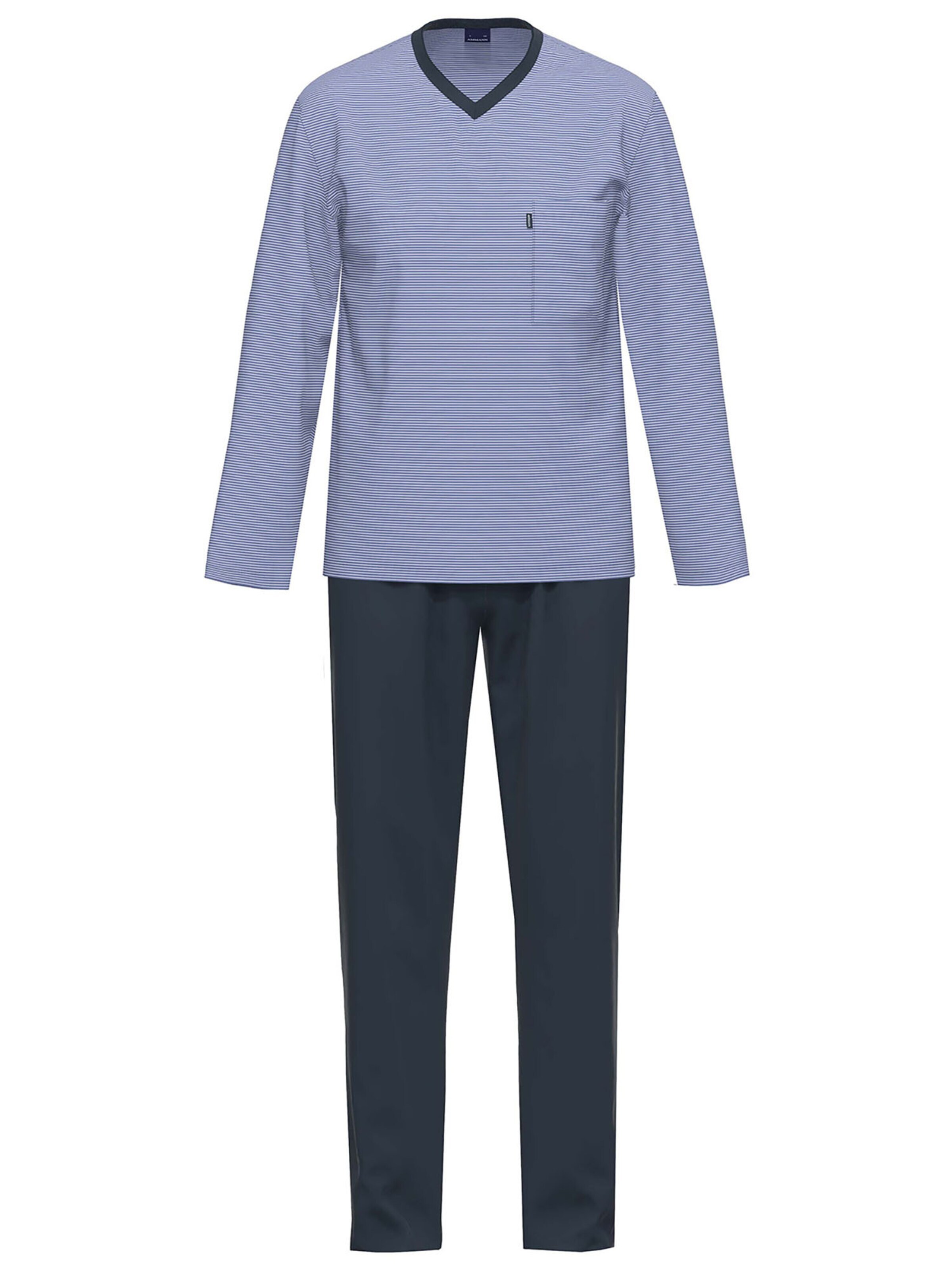 Ammann Short Pajamas 'Nightwear' in Blue: front