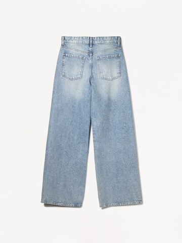 Wide Leg Jean Bershka en bleu