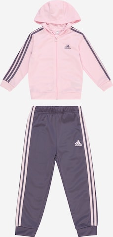 ADIDAS SPORTSWEAR Tracksuit 'Essentials Shiny ' in Pink: front