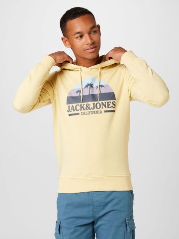 JACK & JONES Sweatshirt 'Malibu' in Yellow: front