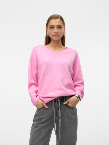 Pull-over 'VMLEAF' VERO MODA en rose : devant