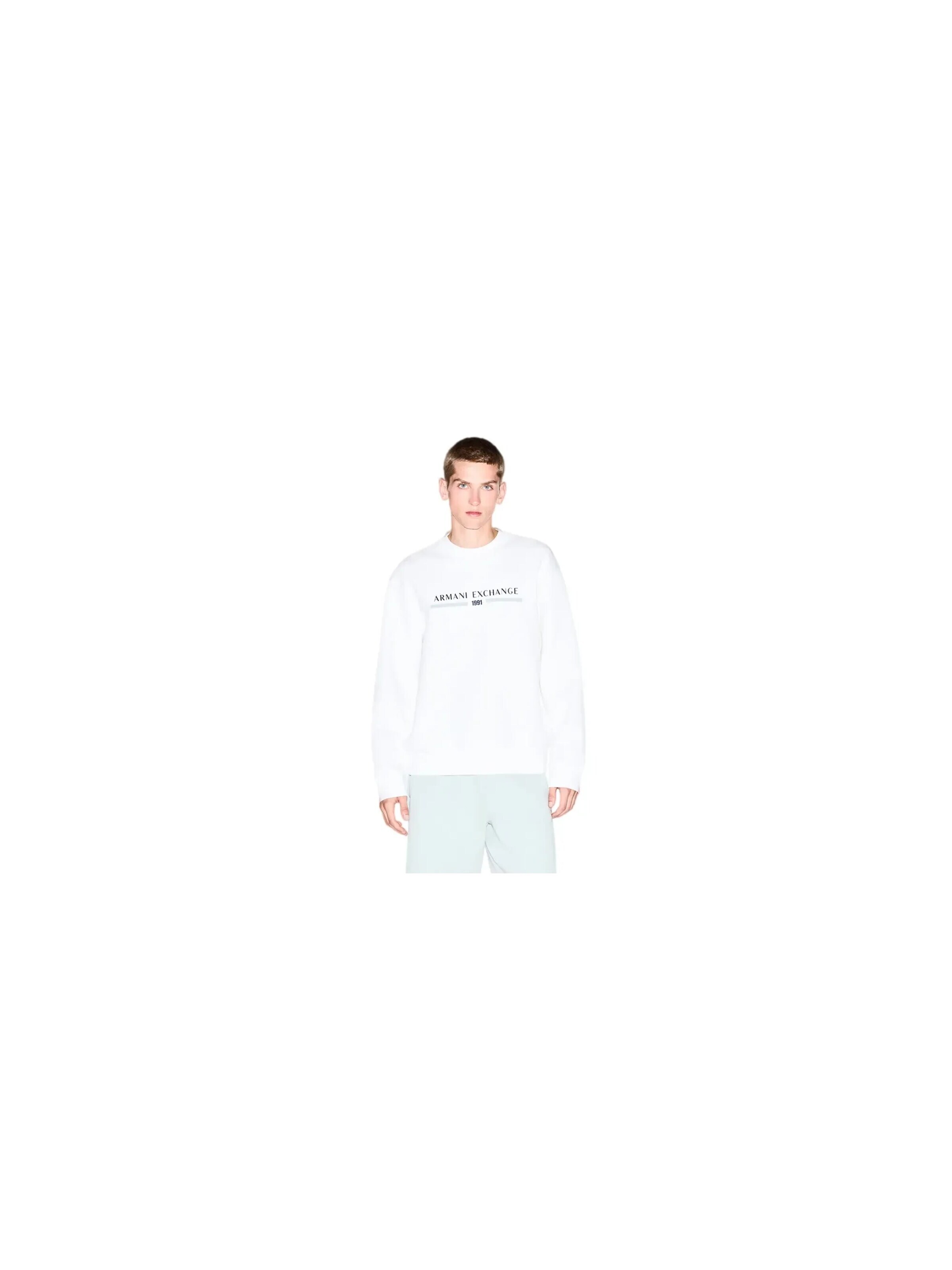 ARMANI Sweatshirt 'Signature' in White: front