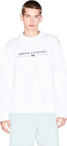 ARMANI Sweatshirt 'Signature' in White: front