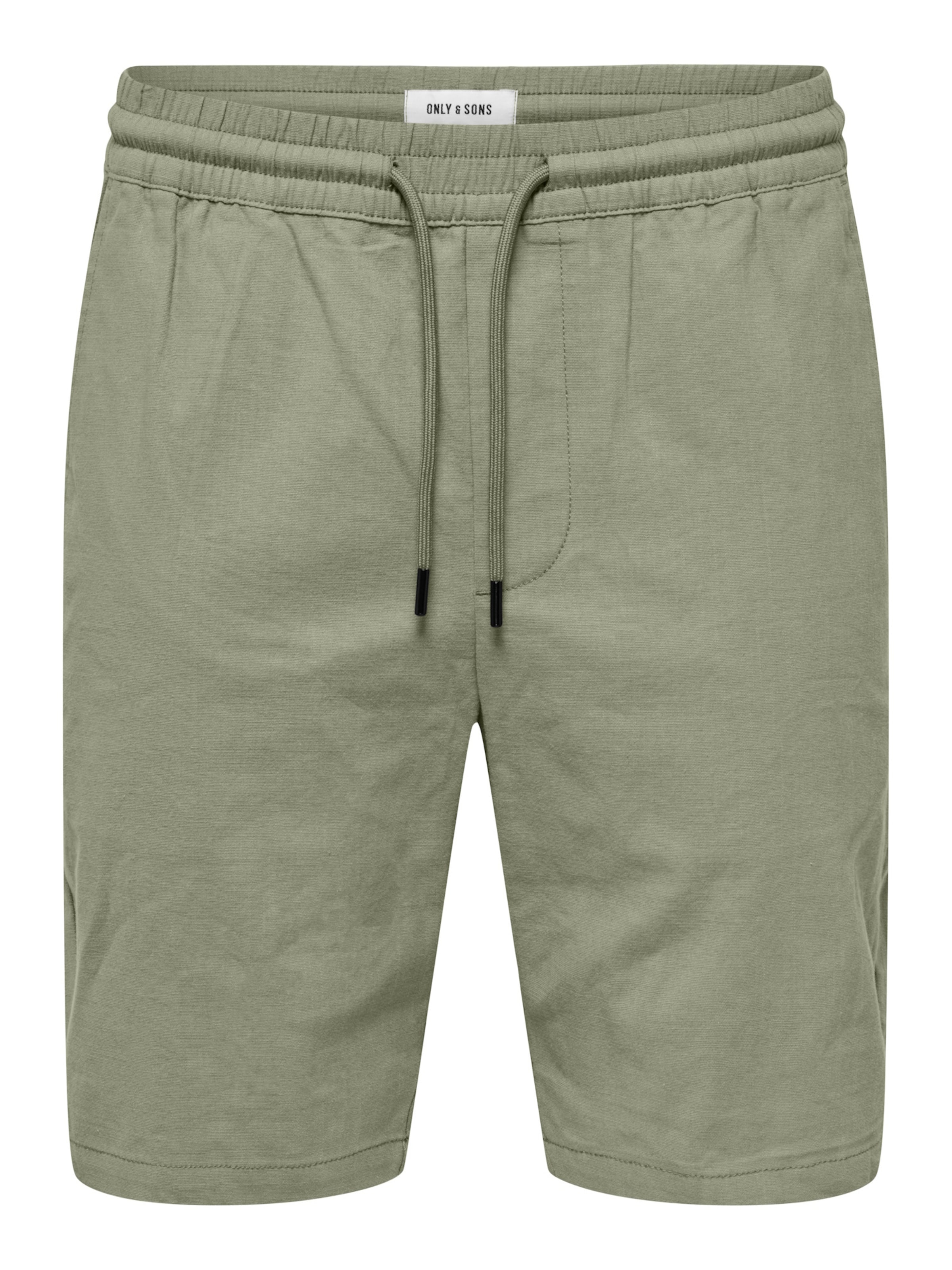 Pantaloni chino 'Capri' di Only & Sons in verde: frontale