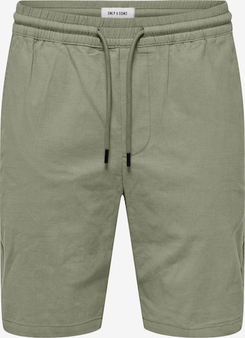 Pantalon chino 'Capri' Only & Sons en vert : devant