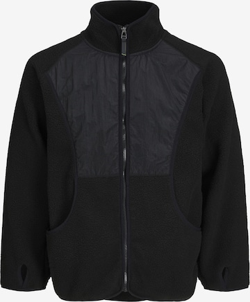 JACK & JONES Fleece Jacket in Black: front