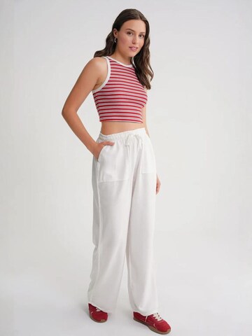 Wide Leg Pantalon MixRay en blanc