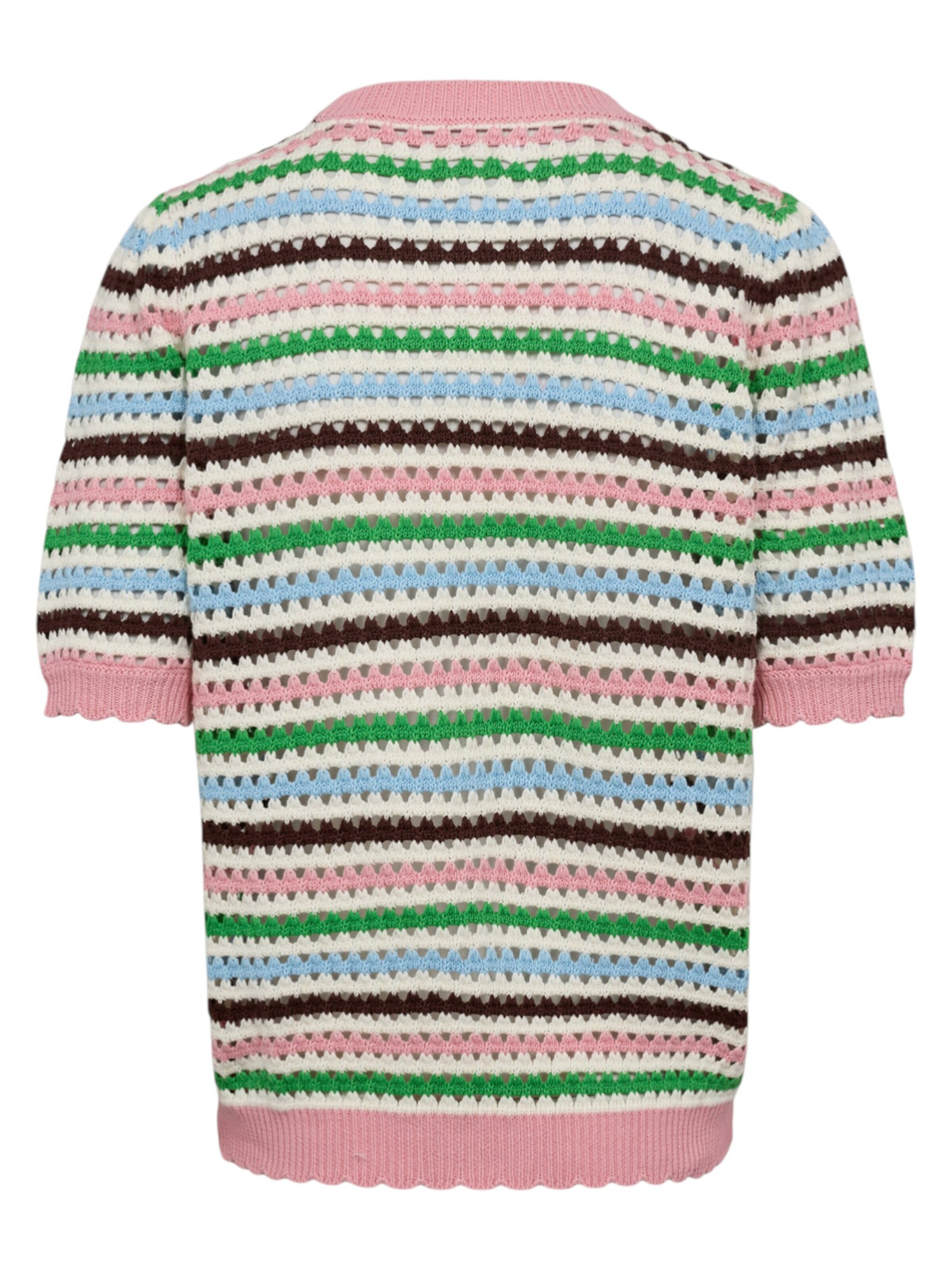 NÜMPH Strickpullover mit Halbarm 'NUNANCY PULLOVER' in Mischfarben