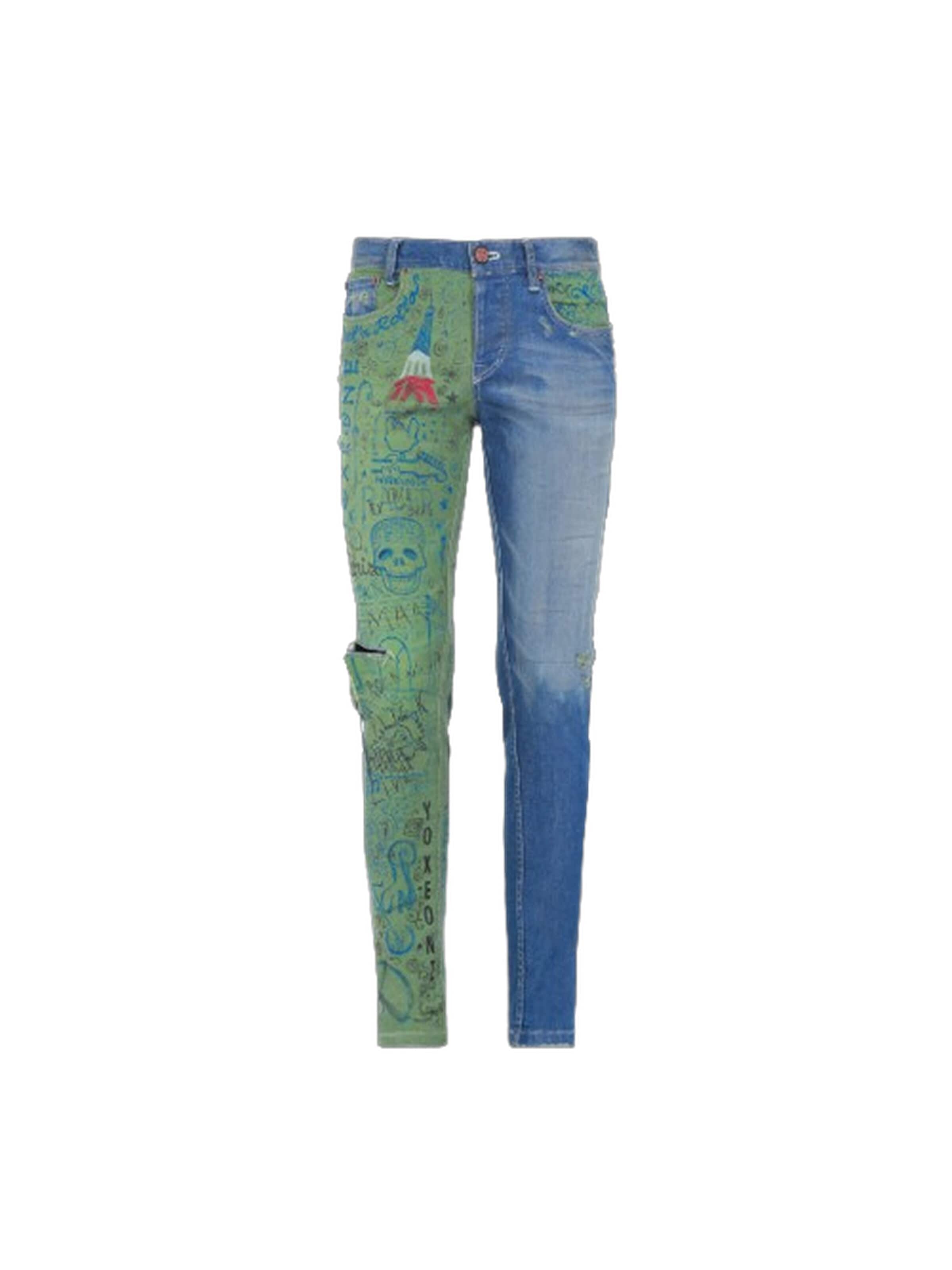 Yoxeone Skinny Jeans 'GRAFF PARIS' in Blue: front