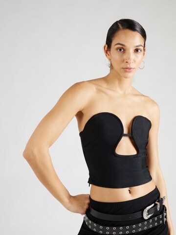 Nasty Gal Top in Black: front