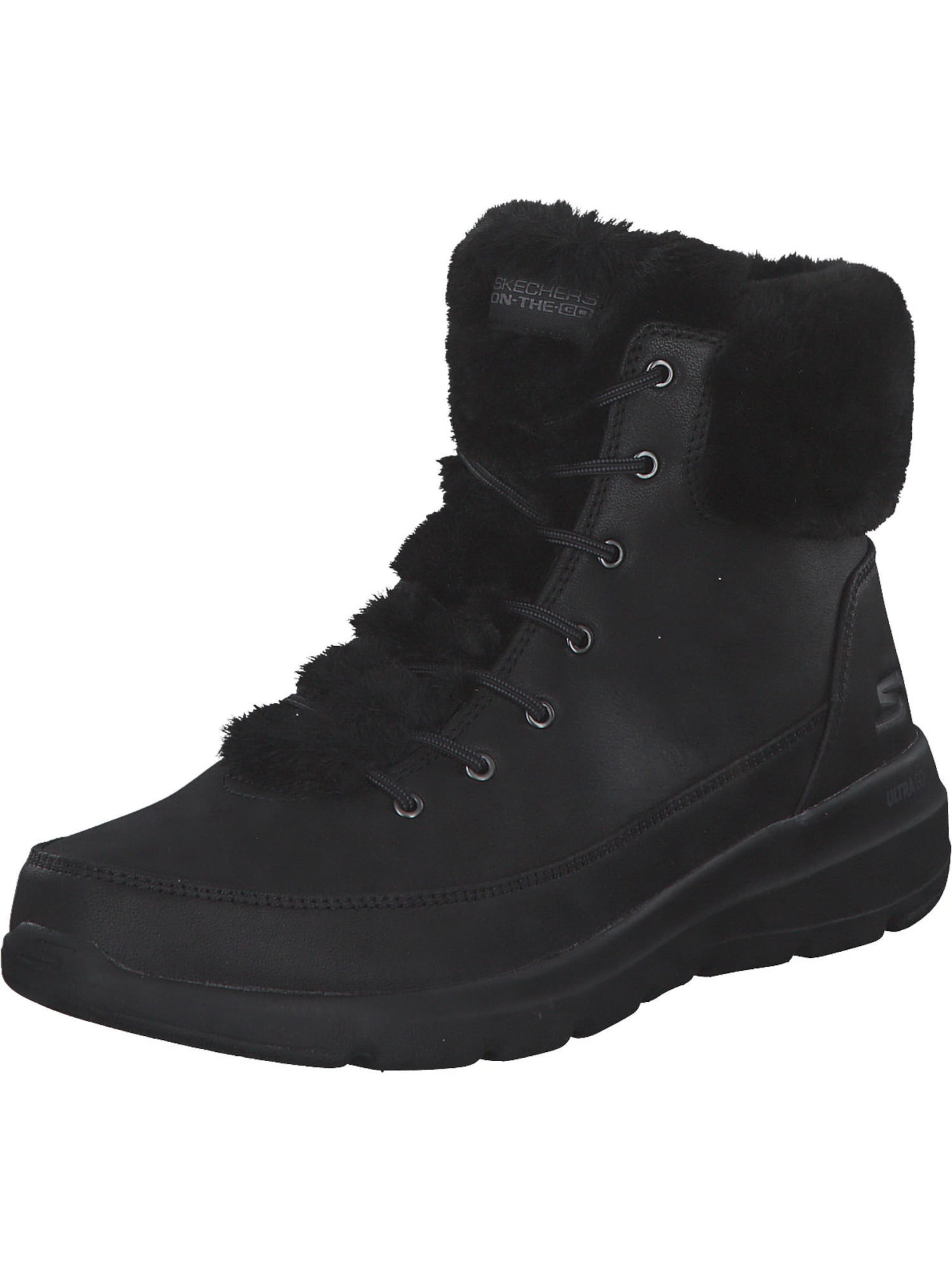 SKECHERS Μποτάκι με κορδόνια 'GLACIAL ULTRA - WONDERLAND' σε μαύρο: μπροστά