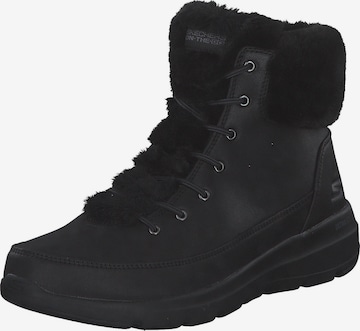 SKECHERSGležnjače na vezanje 'GLACIAL ULTRA - WONDERLAND' - crna boja: prednji dio