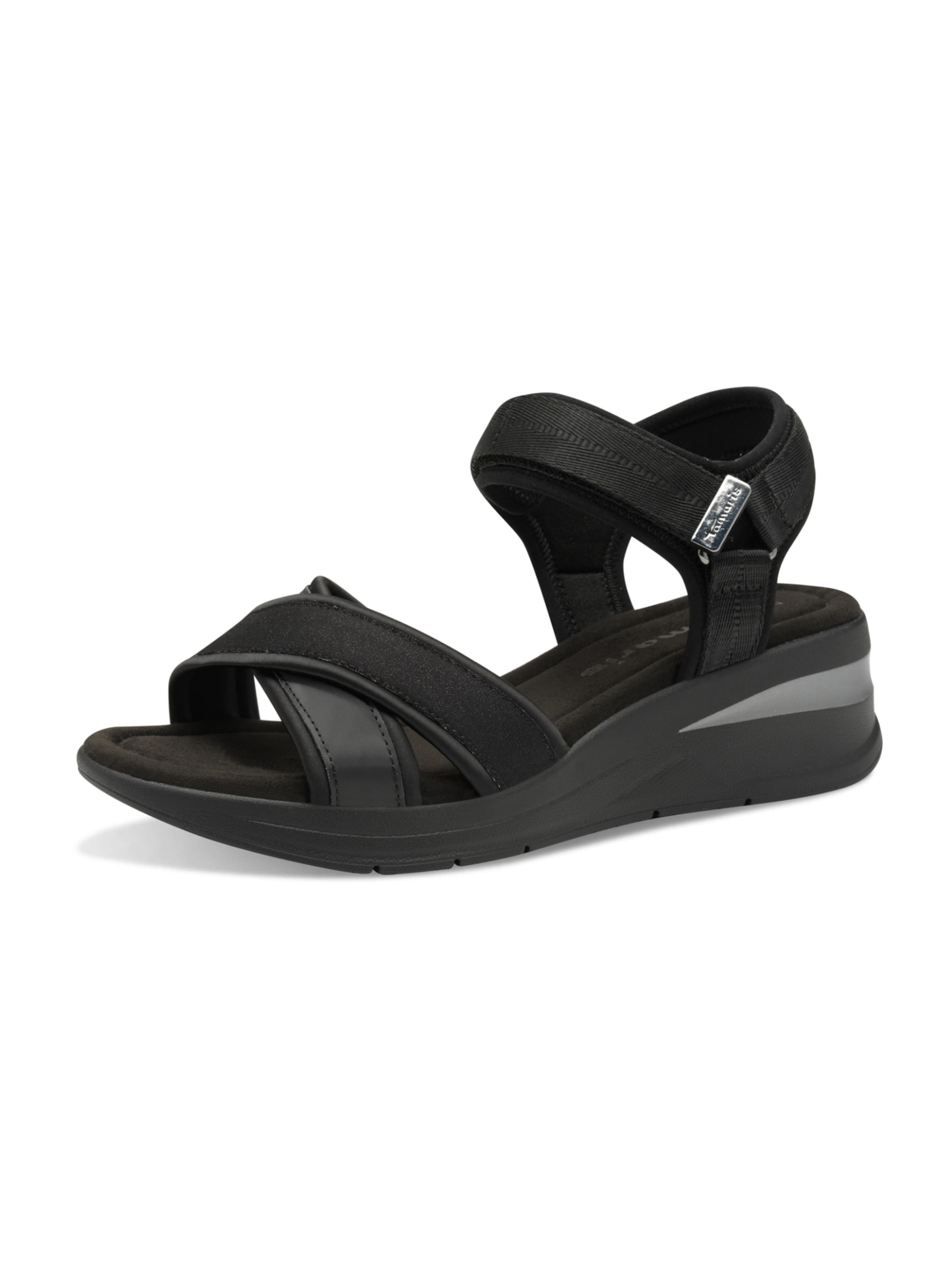 Tamaris Sandaal, värv must: eest vaates