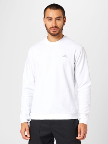 ADIDAS GOLF Athletic Sweatshirt in White: front