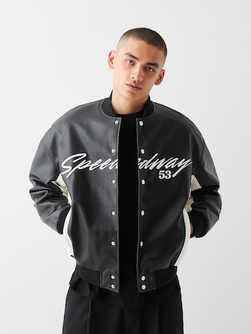 Veste mi-saison Bershka en noir : devant