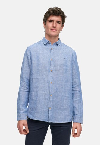 Kronstadt Regular fit Overhemd 'Ayers' in Blauw: voorkant