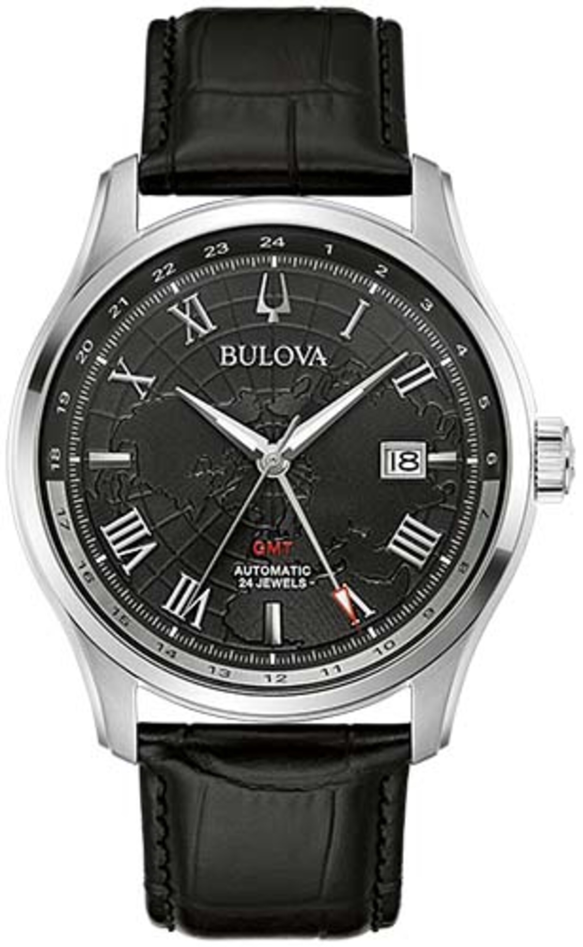 Bulova Uhr in Schwarz: Vorderseite