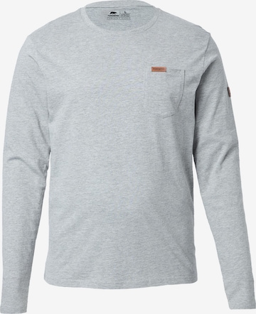 FORSBERG Sweatshirt 'Longsleeve mit Brusttasche' in Grey: front