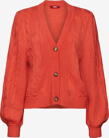 ESPRIT Knit Cardigan in Red: front