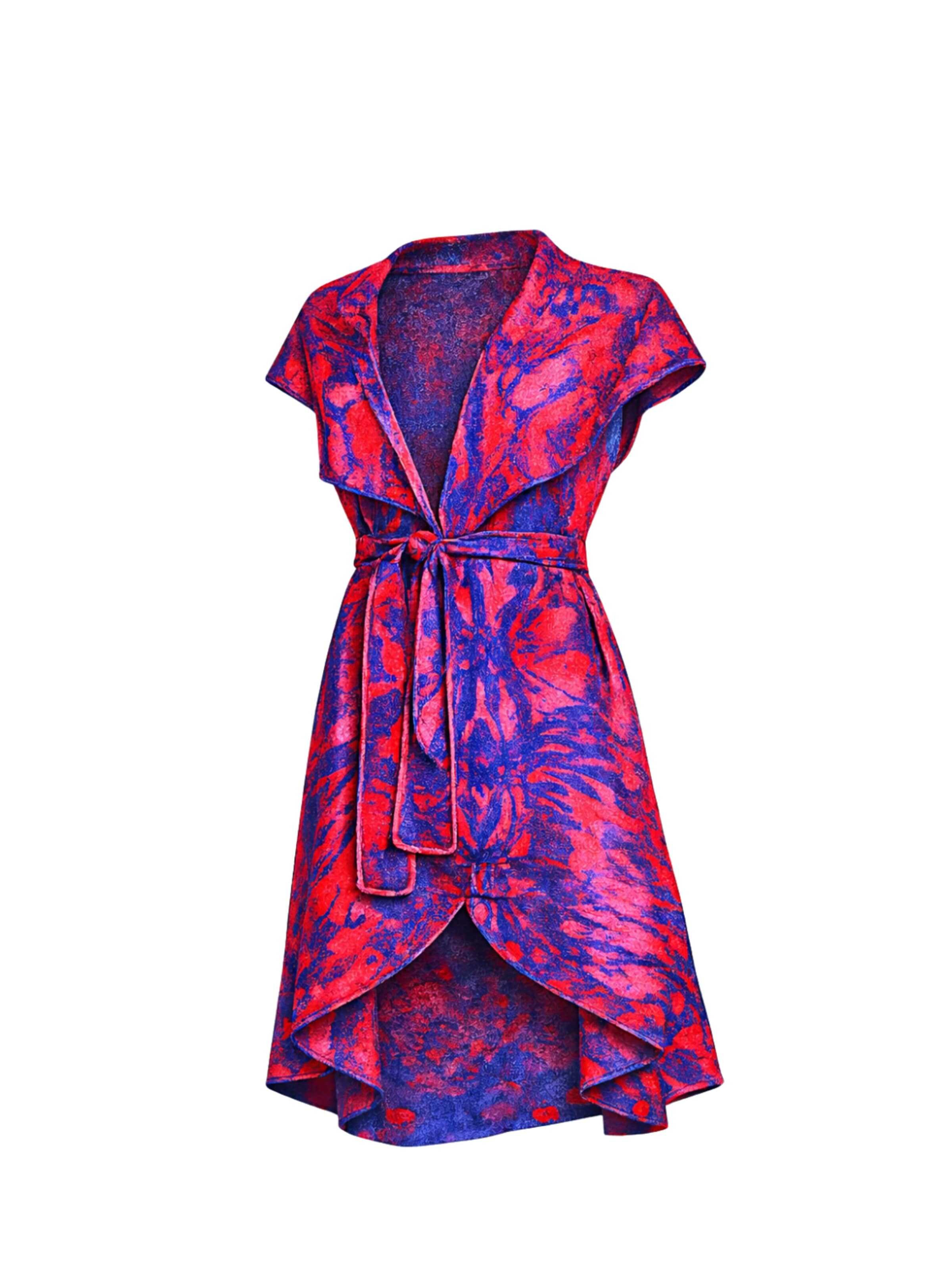 Csillag Zsuzsi Vest 'Dina' in Red: front