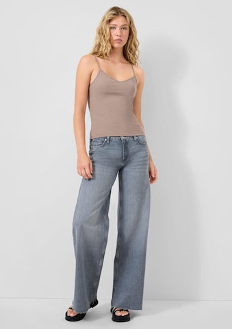 Wide Leg Jean ' CATIE ' QS en gris : devant