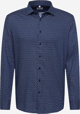 SEIDENSTICKER Regular fit Button Up Shirt 'Schwarze Rose' in Blue: front