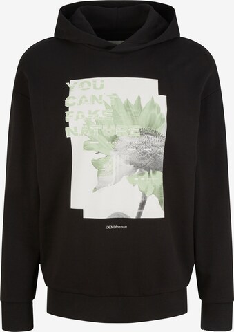 TOM TAILOR DENIM Sweatshirt in Black: front