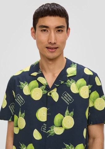 s.Oliver Regular fit Button Up Shirt in Blue