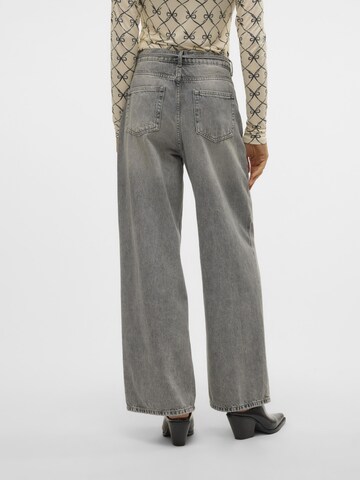 VERO MODA Wide leg Jeans 'WIEN' in Grey
