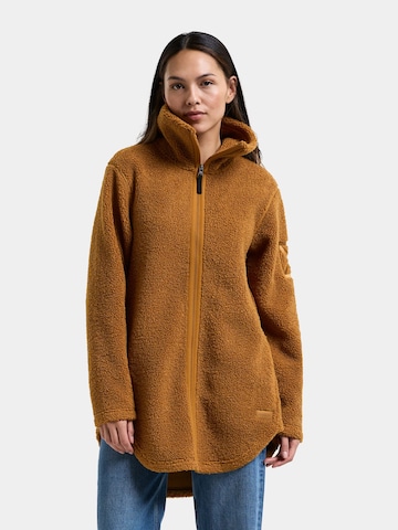 Didriksons Fleece jas in Bruin: voorkant