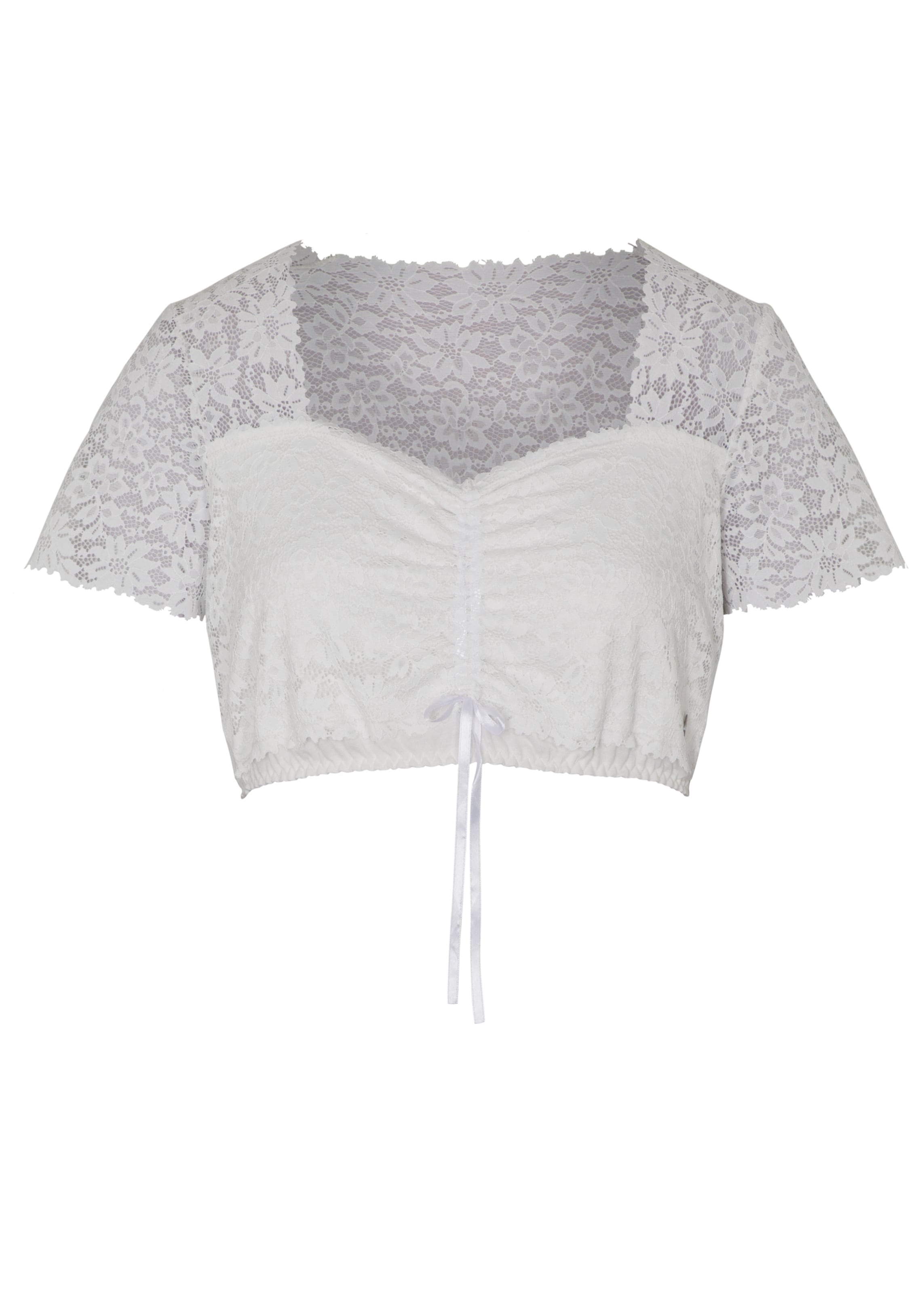 Blouse folklorique 'Bahamas' SPIETH & WENSKY en blanc : devant