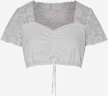 Blouse folklorique 'Bahamas' SPIETH & WENSKY en blanc : devant