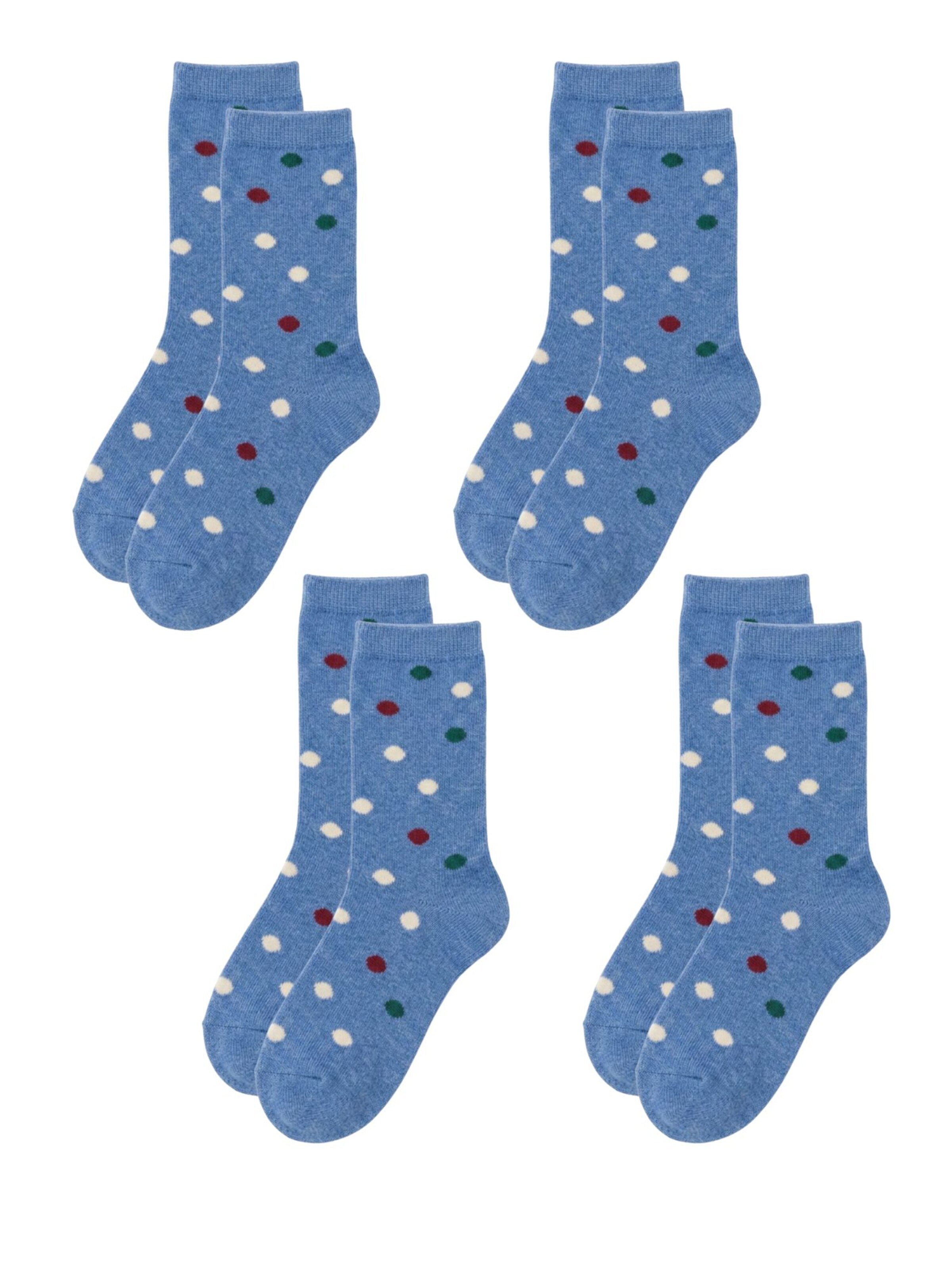 Albero Natur Socks 'Bio-Baumwoll-Kindersocken-4er Pack' in Blue: front