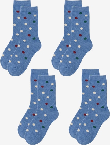 Albero Natur Socks 'Bio-Baumwoll-Kindersocken-4er Pack' in Blue: front