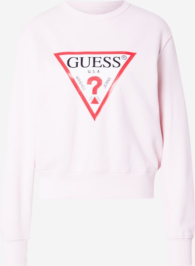 GUESS Sweater majica u roza / svijetlo crvena / crna, Pregled proizvoda