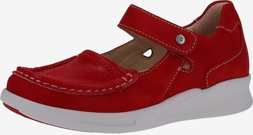 Wolky Classic Flats in Red: front