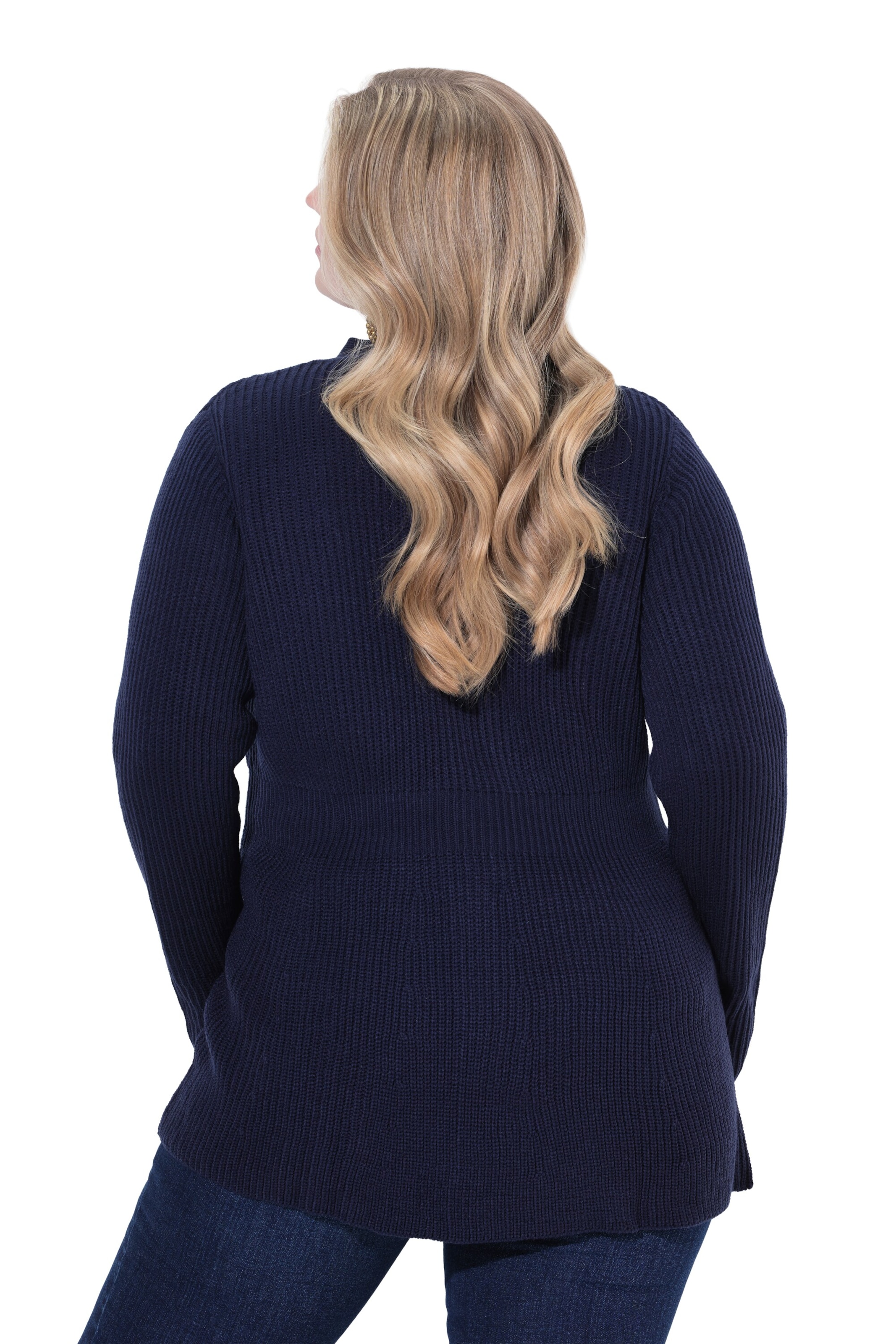 MIAMODA Knit Cardigan in Blue