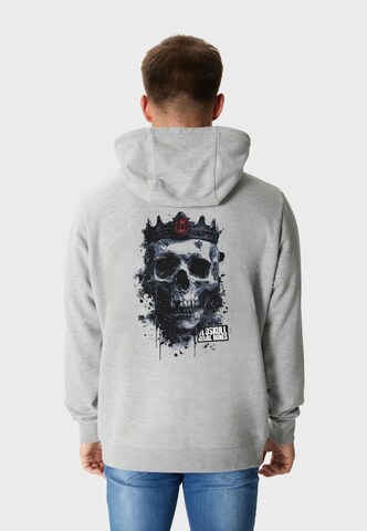 Oldskull Kapuzensweater 'Xtreme Royal Skull Graphic' in Grau
